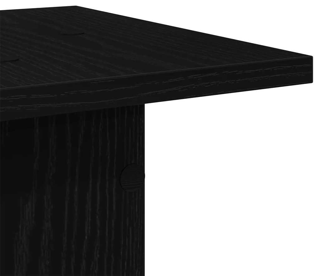 Suporte para Plantas vidaXL 2 pcs Carvalho Preto 30x30x95 cm Madeira C