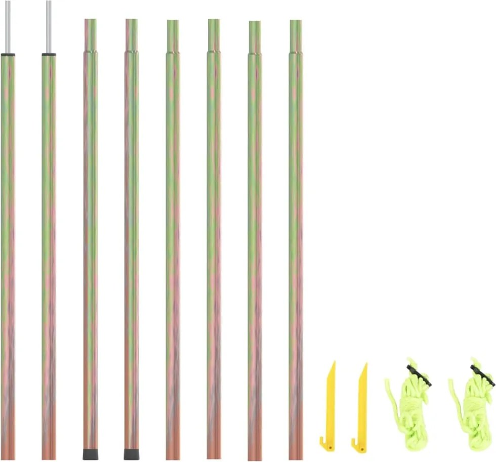 vidaXL Postes para para-sol estilo vela 2 pcs 250 cm aço galvanizado
