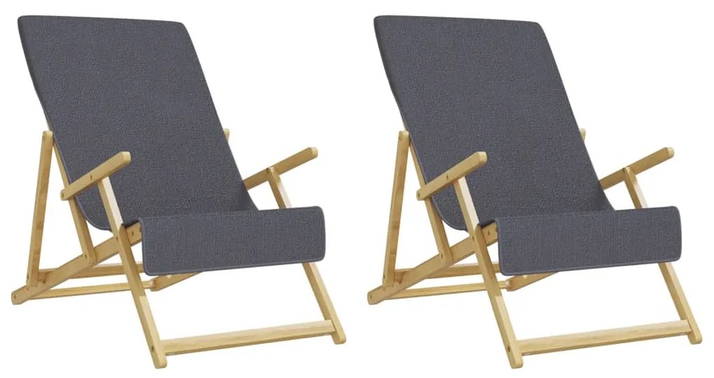 Toalhas de praia 2 pcs 60x135 cm tecido 400 GSM antracite