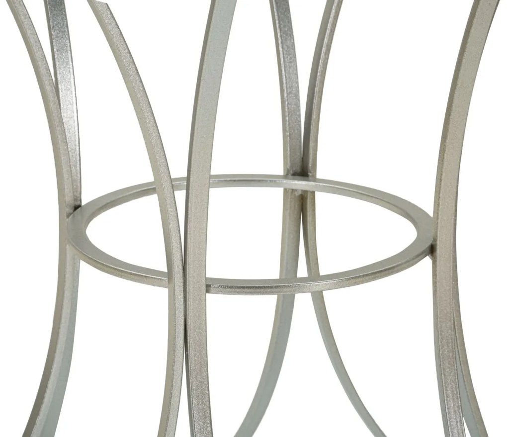 MESA DE APOIO TRIXY Ø 56X68 CM PRATEADA