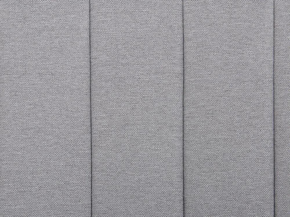 Cama de casal em tecido cinzento claro 180 x 200 cm POITIERS Beliani