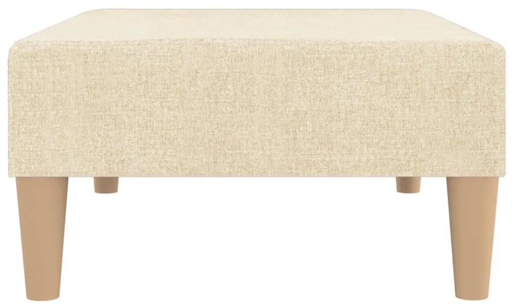 Apoio de pés tecido 78x56x32 cor creme