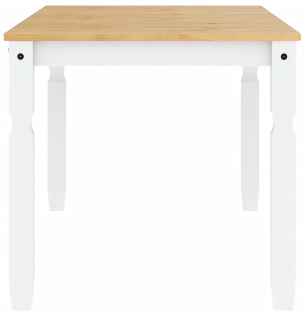 Mesa de jantar Corona 160x80x75 cm madeira pinho maciça branco