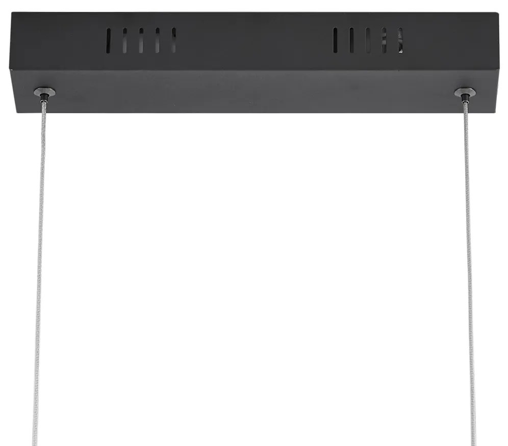 LED Candeeiro suspenso de design preto retangular regulável em 3 níveis - Krisscross Moderno