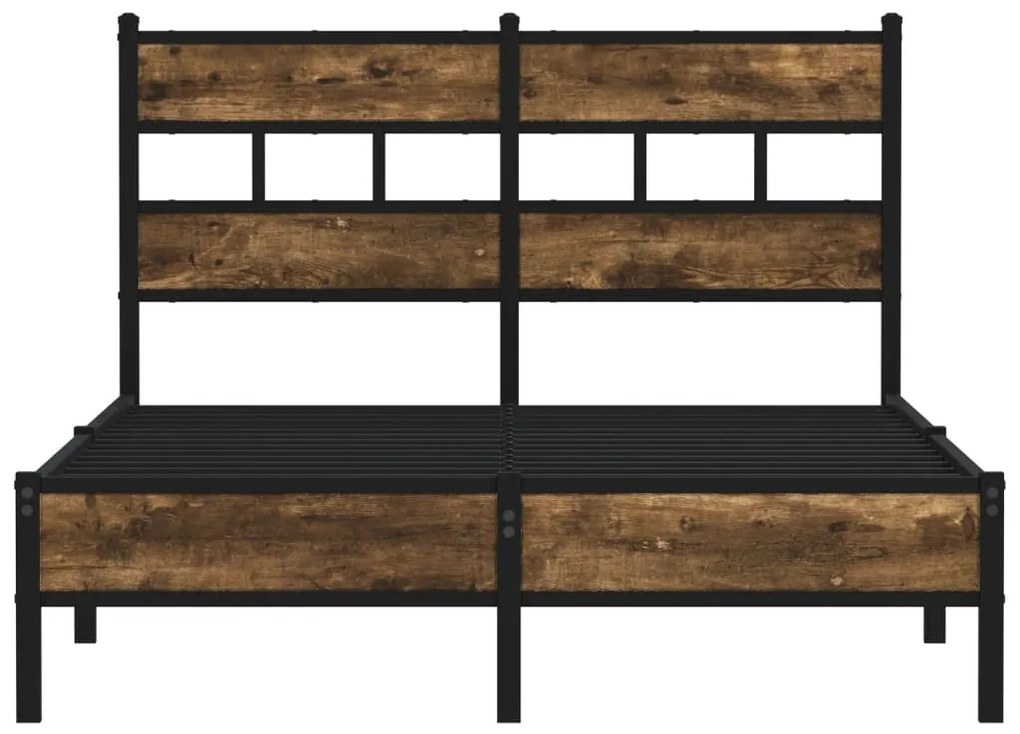 Cama sem colchão com cabeceira 120x190 cm carvalho sonoma