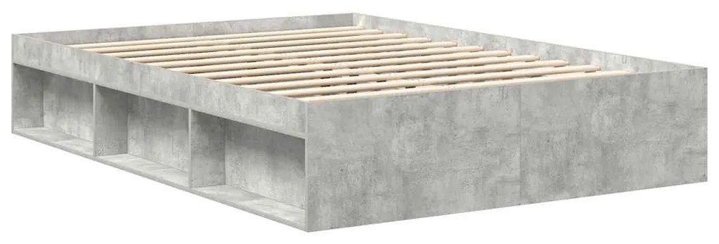 Estrutura de cama 120x200 cm cinza cimento