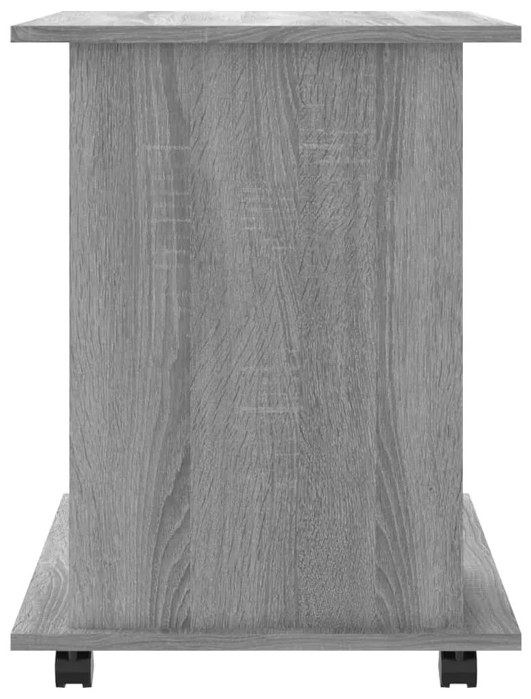 Móvel c/ rodas 60x45x60 cm derivados de madeira cinzento sonoma