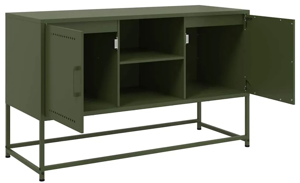 Móvel de TV 100,5x39x60,5 aço verde azeitona