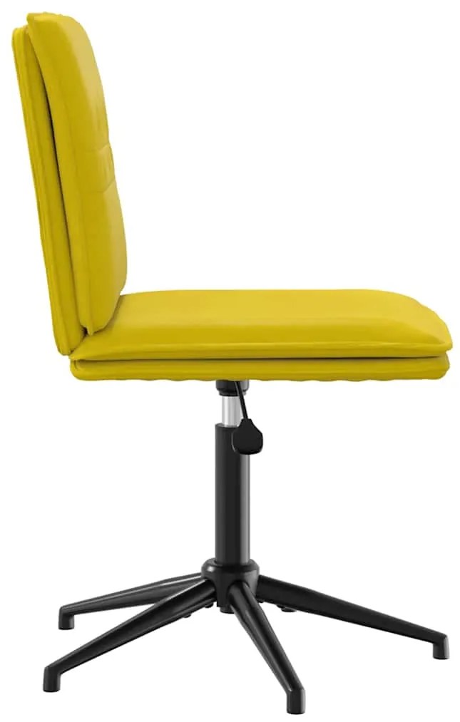 Cadeiras de jantar 2 pcs veludo amarelo