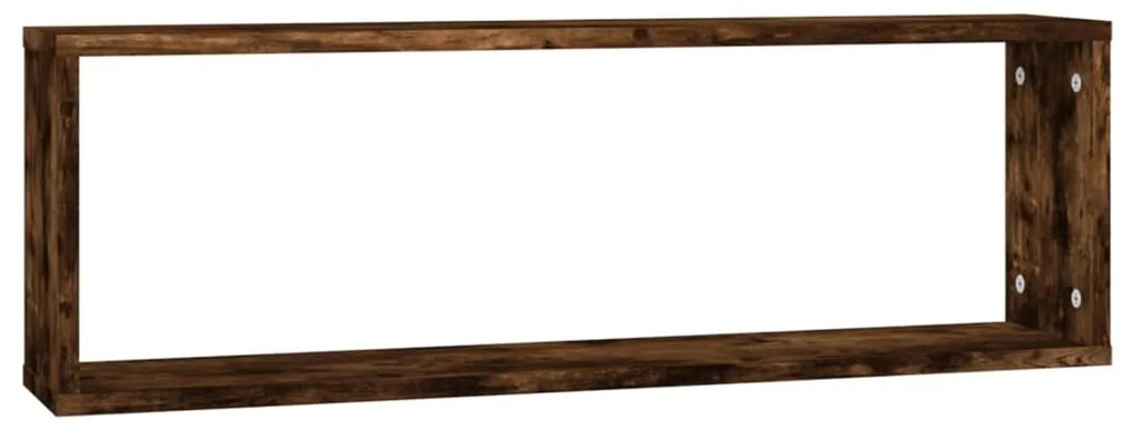 Prateleiras em cubo 4 pcs derivados de madeira carvalho fumado