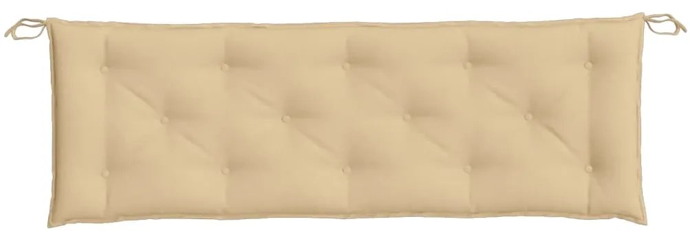 Almofadão p/ banco de jardim 150x50x7 cm mesclado tecido bege