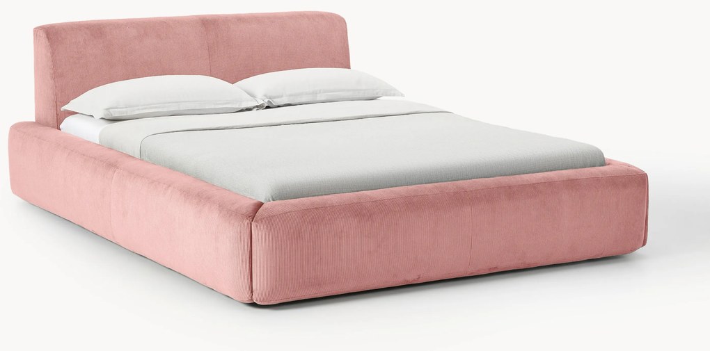 Cama estofada com arrumação Melva