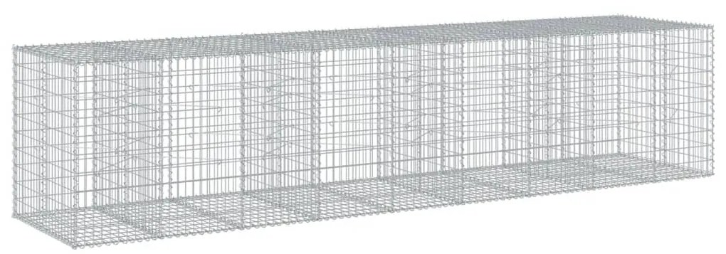 Cesto gabião com cobertura 450x100x100 cm ferro galvanizado