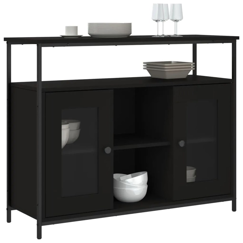 Aparador 100x35x80 cm derivados de madeira preto