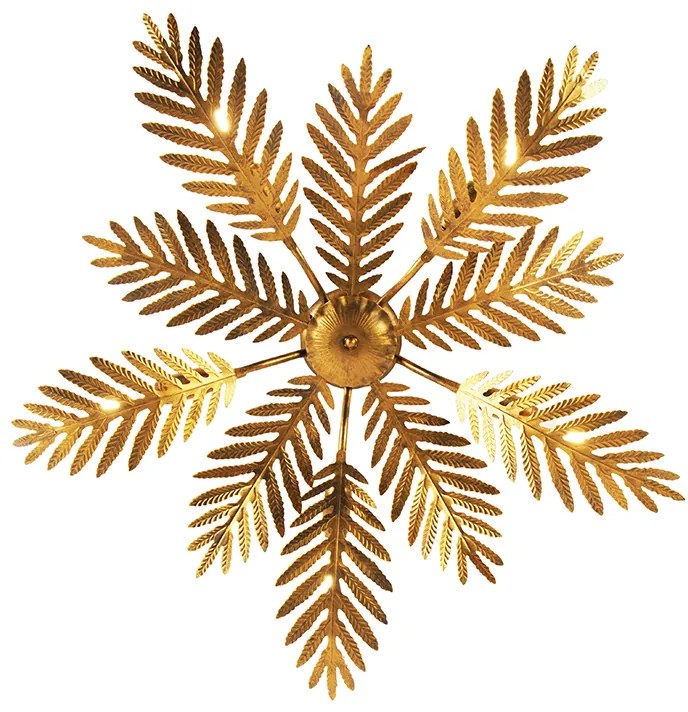 LED Plafond Inteligente Vintage Dourado 70 cm incl. 5 WiFi B35 - Botanica Retro,Rústico