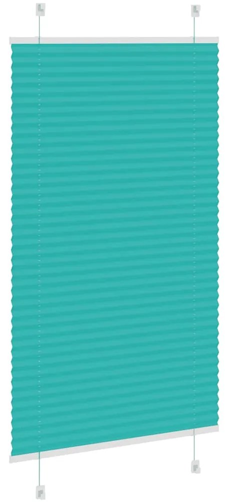 Gasolina verde Plissada Cega 70x100 cm Largura Tecido 69,4 cm