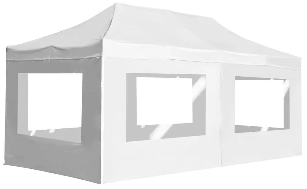 45510 vidaXL Tenda dobrável profissional com paredes alumínio 6x3 m branco