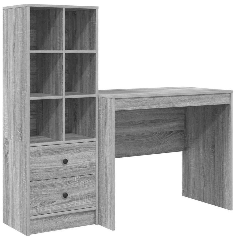 Mesa com Armazenamento Cinza Sonoma Aglomerado de partículas
