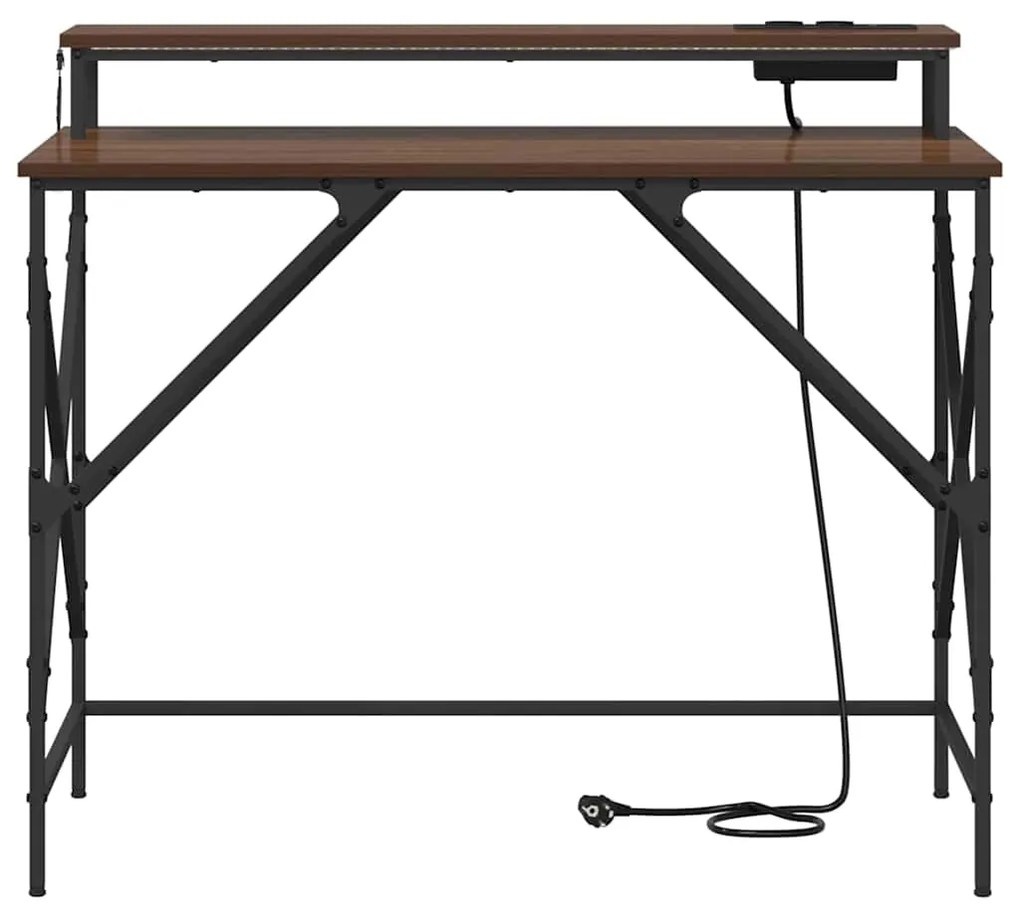 Mesa Carvalho castanho 100 x 50 x 86.5 cm Madeira processada