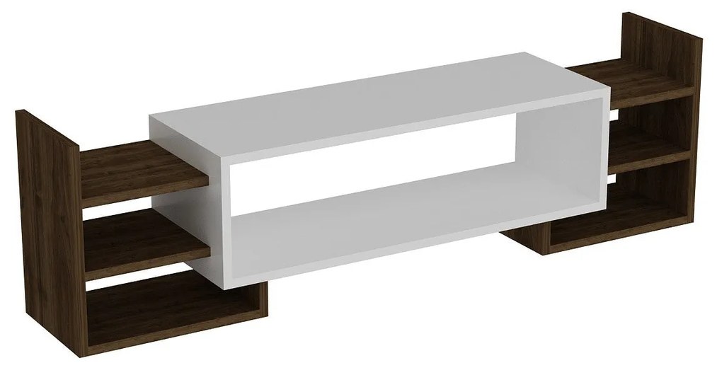 Móvel TV Sema – Branco Nogueira – 115x38,2x29,6 cm