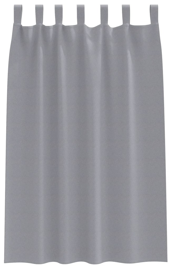 Cortinas opacas 2 pcs Cinzento-claro 175 x 140 cm Poliéster