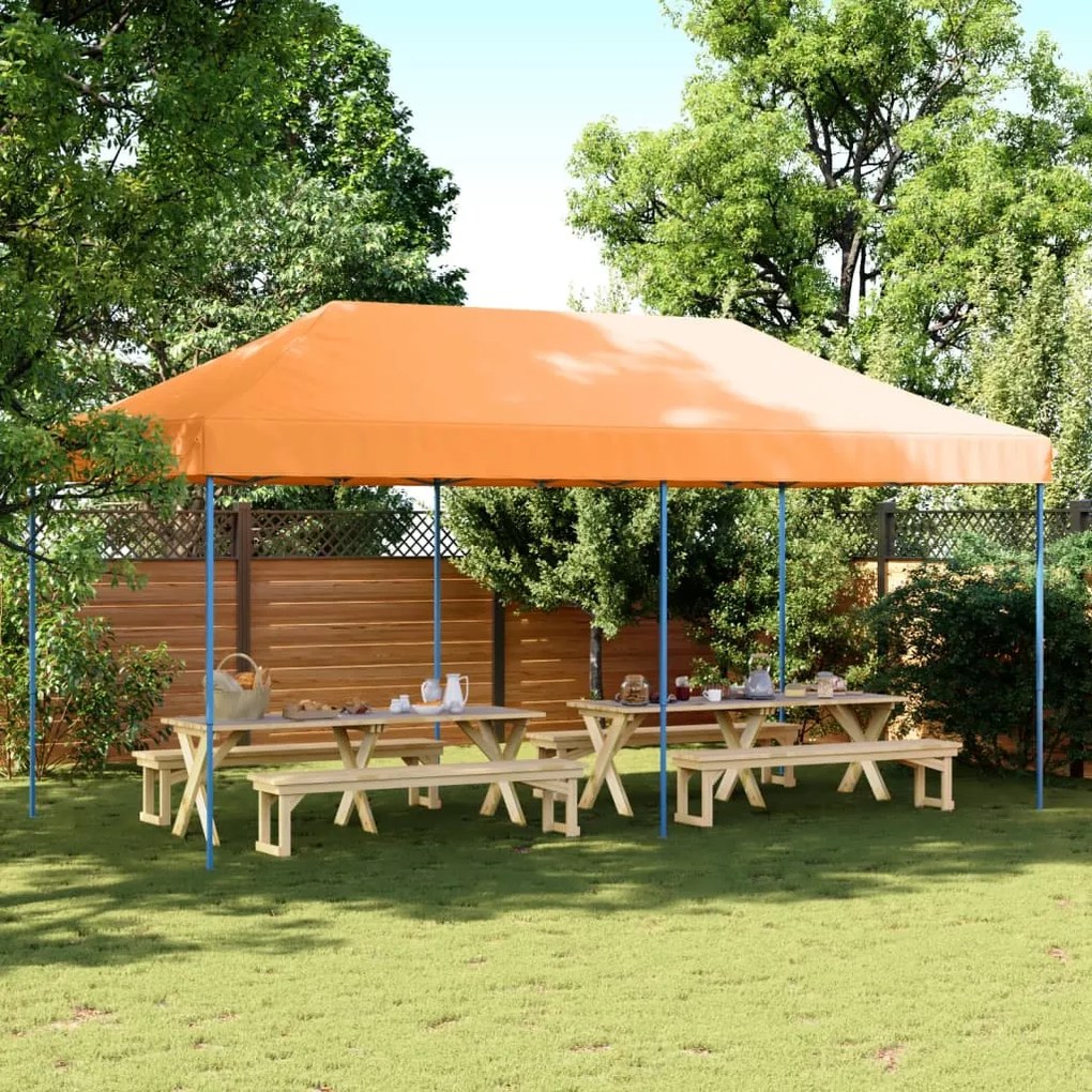 Tenda para festas pop-up dobrável 580x292x315 cm laranja