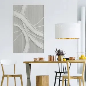 Autocolante vertical - Riscas entrelaçadas e relevo industrial