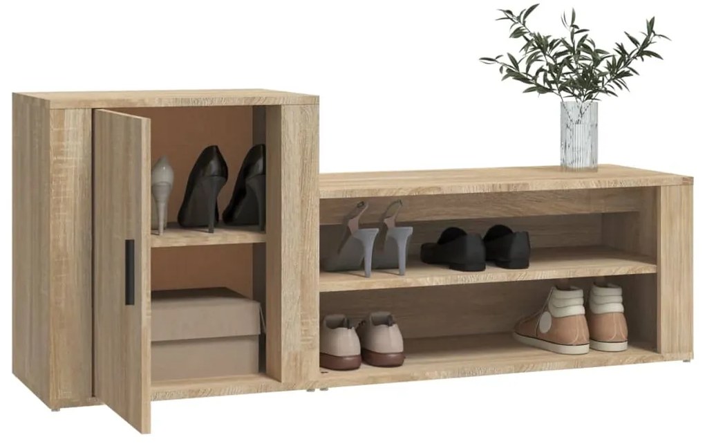 Sapateira 130x35x54 cm derivados de madeira carvalho sonoma