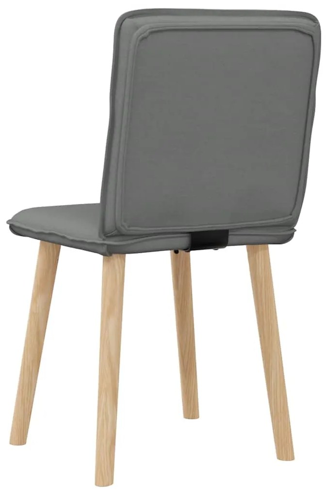 Cadeiras de jantar 2 pcs tecido cinzento-escuro