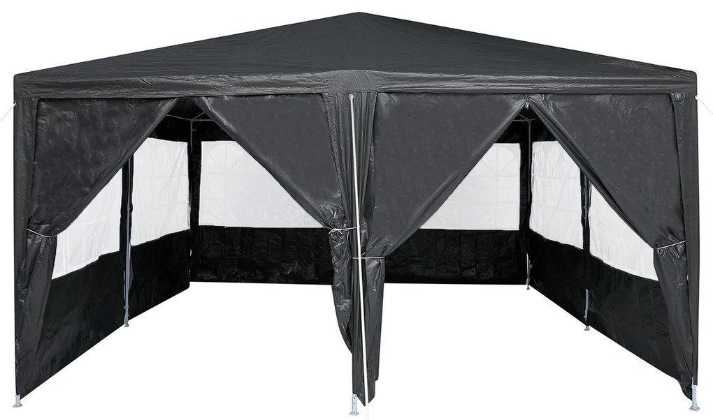 Tenda para Festa com 8 Laterais Antracite 4x4 m PE