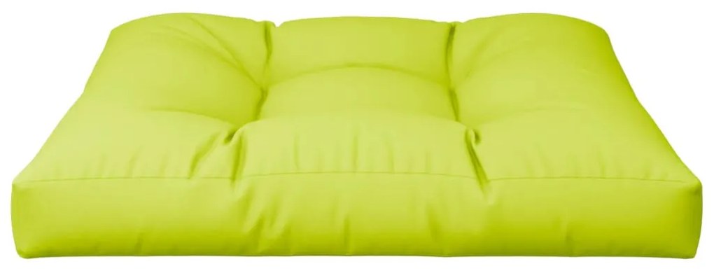 Almofadão p/ sofá de paletes 70x70x12 cm tecido verde brilhante