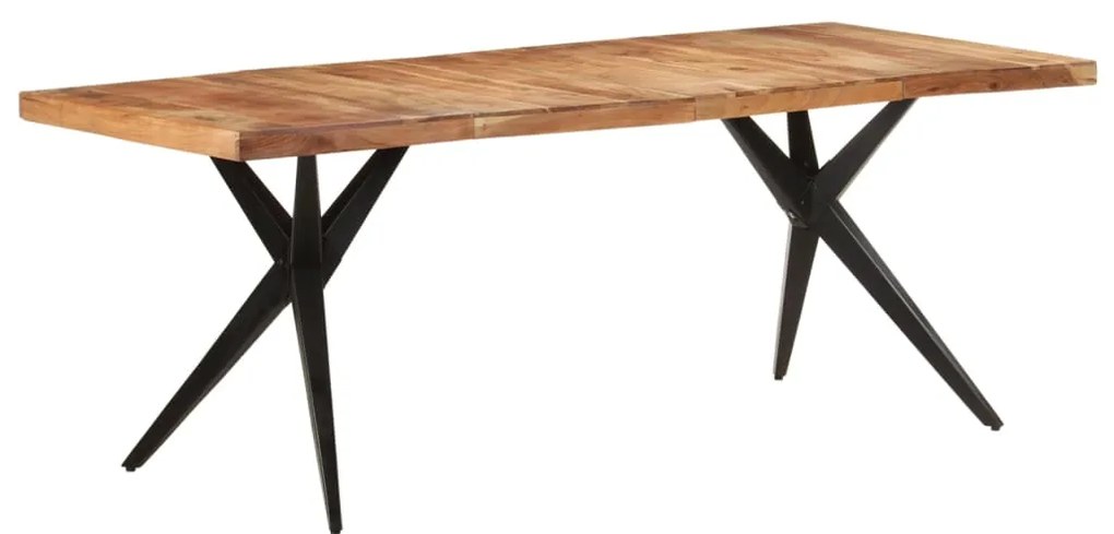 Mesa de jantar 200x90x76 cm madeira de acácia maciça