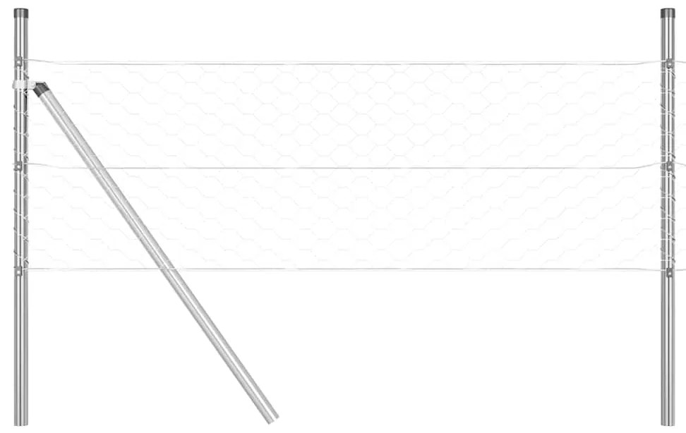 Conjunto de Cercas Conjunto de 2 Aço Galvanizado