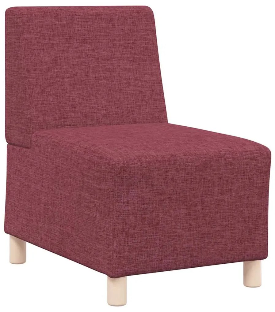 Cadeira de Sofá Cinza Claro 55 cm em Tecido 2 pcs Vermelho