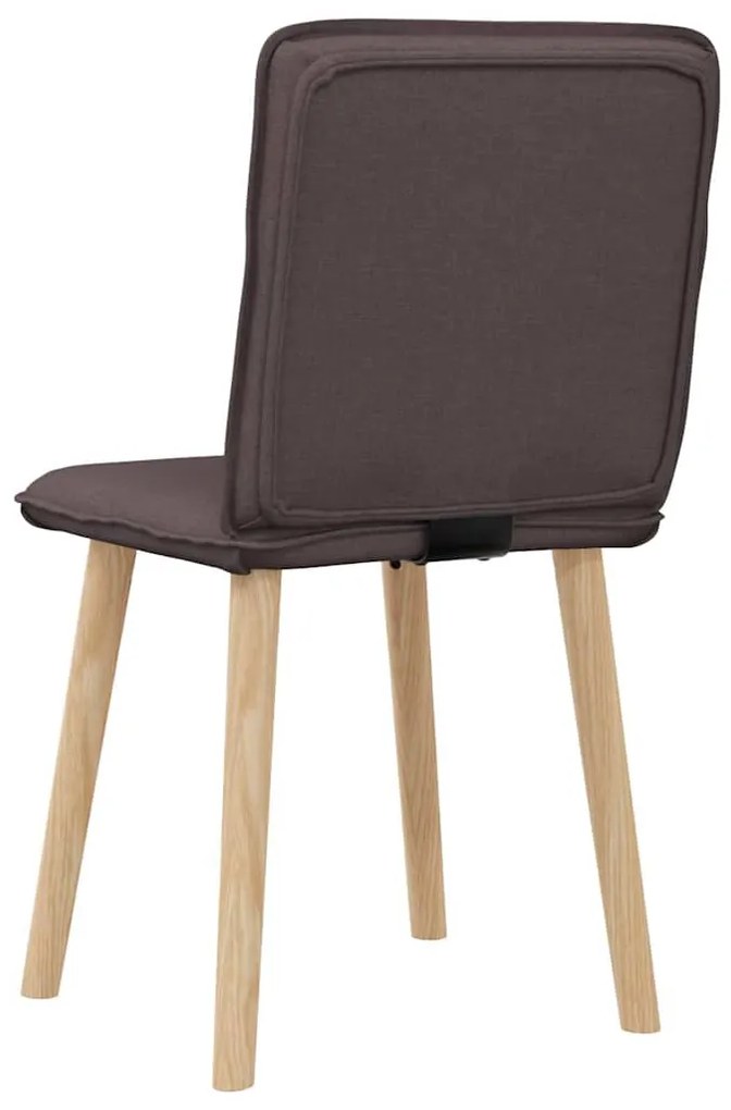 Cadeiras de jantar 2 pcs tecido castanho-escuro