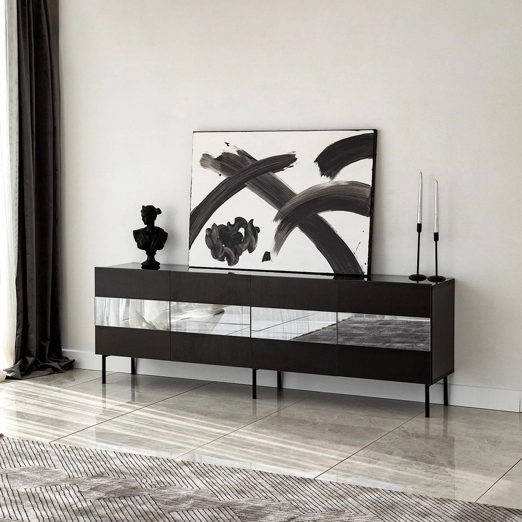 Móvel TV Leon – Preto – 180 x 59 x 35 cm
