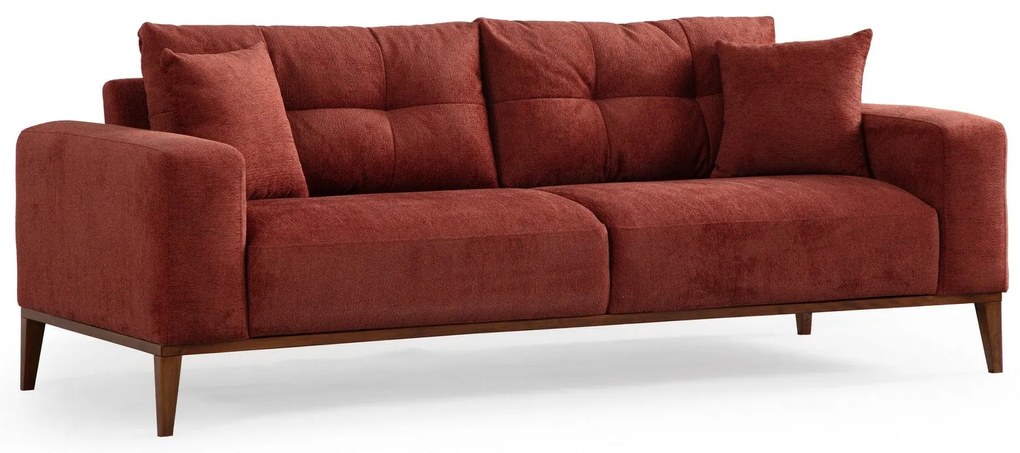 Sofá-cama de 3 lugares Sinor – Vermelho Telha – 225x92x75 cm