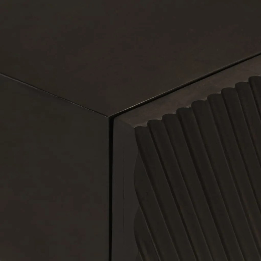 Mesa consola 90x30x76 cm mangueira maciça e ferro preto