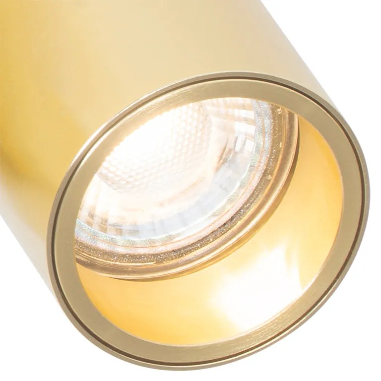 Foco de teto de design em latão 2 luzes ajustável - Michael