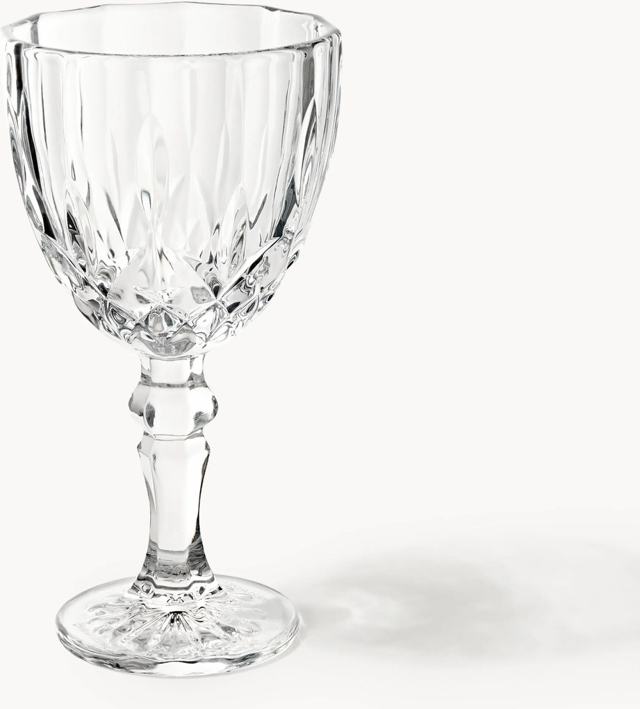 Copos de vinho com padrão em relevo George, conjunto de 4