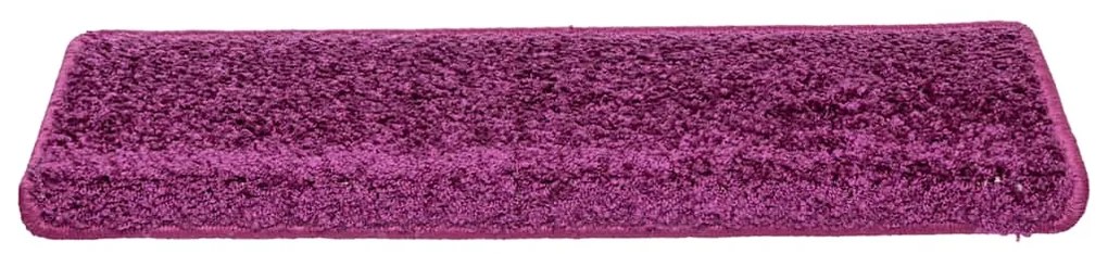Tapetes de escadas 30 pcs 65x21x4 cm violeta