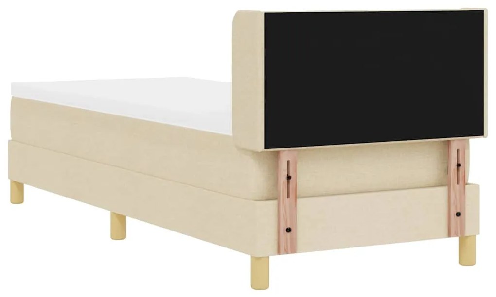 Cama Box com Colchão , Creme, 80 x 200 cm, Tecido