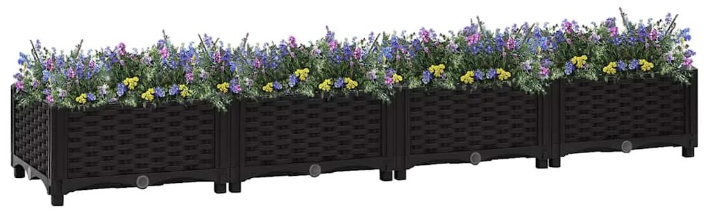 Canteiro elevado 160x40x23 cm polipropileno
