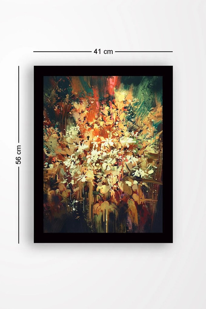 Pintura Decorativa em MDF Enquadrada SC0156 – Multicolor – 41 x 56 cm