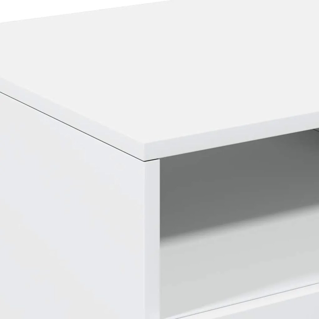 Mesa de centro com luzes LED 90x49x40 cm branco