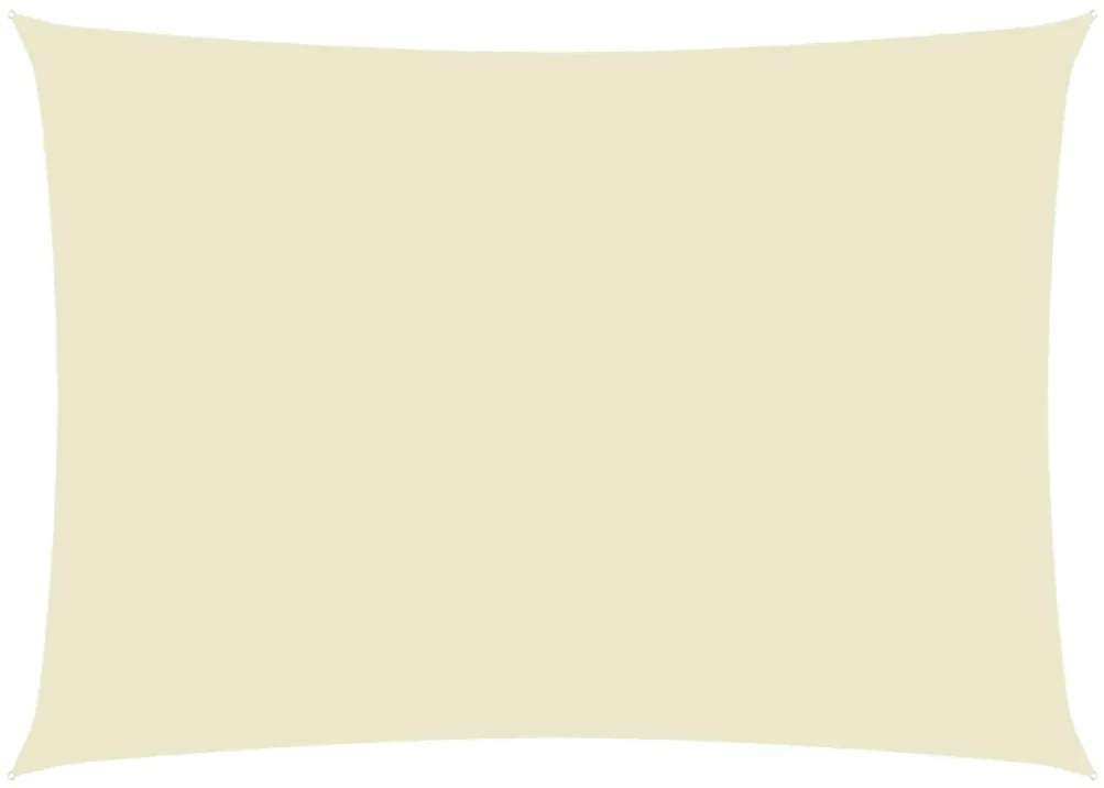135212 vidaXL Para-sol estilo vela tecido oxford retangular 3x5 m creme