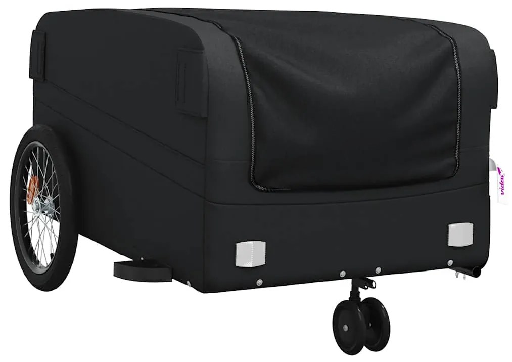 Reboque para bicicleta 45 kg ferro preto