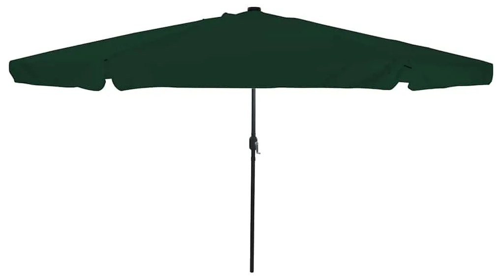 vidaXL Guarda-Sol com Luzes LED 395 cm x 245 cm Verde