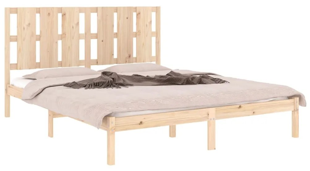 Estrutura de cama king 150x200 cm madeira maciça