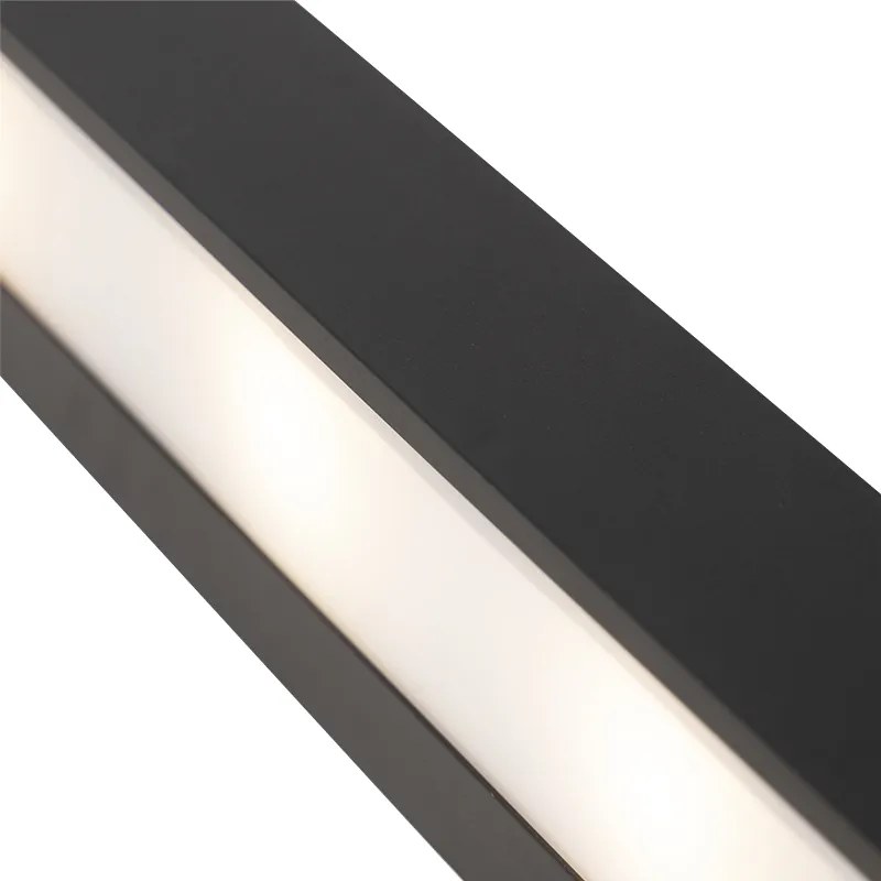 Aplique de parede alongado design preto 60 cm - Houx Design